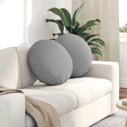 Perne de Sezut 2 pcs Gri nori Ø50 x 19 cm tesatura GartenMobel Dekor