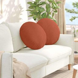 Perne de Sezut 2 pcs Rosu portocalie Ø 50 cm GartenMobel Dekor