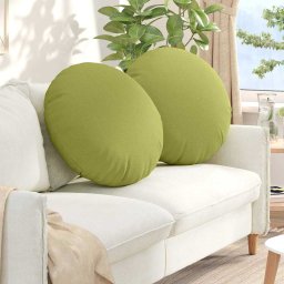 Perne de Sezut 2 pcs Verde deschis Ø60 x 21 cm tesatura GartenMobel Dekor