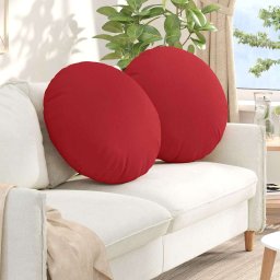 Perne de Sezut 2 pcs Rosu Ø60 x 21 cm tesatura GartenMobel Dekor
