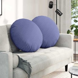 Perne de Sezut 2 pcs Albastru Jeans Ø60 x 21 cm tesatura GartenMobel Dekor