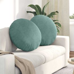 Perne de Sezut 2 pcs Verde Marii Ø 40 x 13 cm Catifea GartenMobel Dekor