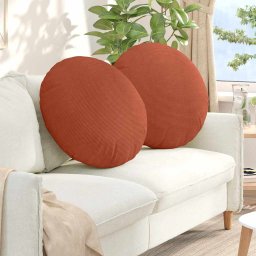 Perne de Sezut 2 pcs Rosu portocalie Ø 60 cm GartenMobel Dekor