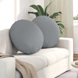Perne de Sezut 2 pcs Gri deschis Ø80 x 29 cm tesatura GartenMobel Dekor