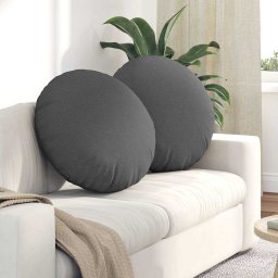Perne de Sezut 2 pcs Gri închis Ø80 x 29 cm tesatura GartenMobel Dekor