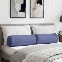 Perne Bolster 2 pcs Albastru Jeans Ø 25 x 70 cm tesatura GartenMobel Dekor