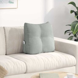 Perna pentru spate Gri deschis 45 x 24 x 50 cm Catifea GartenMobel Dekor