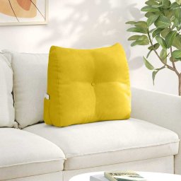 Perna pentru spate Galben 60 x 24 x 50 cm Catifea GartenMobel Dekor