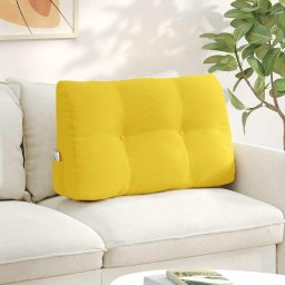 Perna pentru spate Galben Deschis 80 x 24 x 50 cm tesatura GartenMobel Dekor