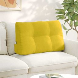 Perna pentru spate Galben 80 x 24 x 50 cm Catifea GartenMobel Dekor