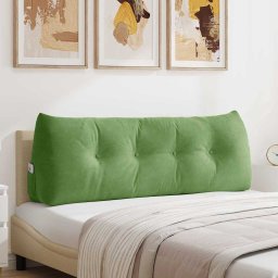 Perna pentru spate Verde deschis 140 x 24 x 50 cm Catifea GartenMobel Dekor