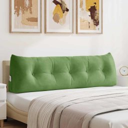 Perna pentru spate Verde deschis 160 x 24 x 50 cm Catifea GartenMobel Dekor