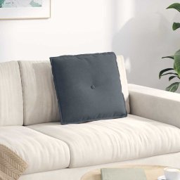 Perna pentru spate Gri închis 50 x 45 cm Tesatura din corduroy GartenMobel Dekor