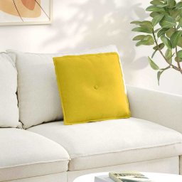 Perna pentru spate Galben 50 x 45 cm Tesatura din corduroy GartenMobel Dekor