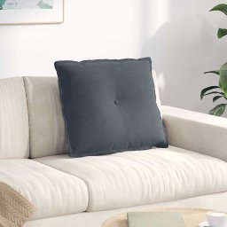 Perna pentru spate Gri închis 60 x 50 cm Tesatura din corduroy GartenMobel Dekor