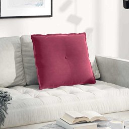 Perna pentru spate Rosu Vin 60 x 50 cm Tesatura din corduroy GartenMobel Dekor
