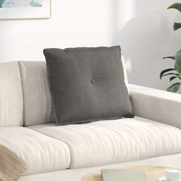 Perna pentru spate Gri deschis 60 x 50 cm Tesatura din corduroy GartenMobel Dekor