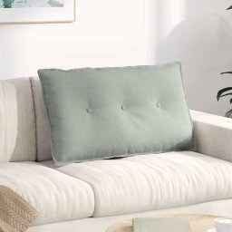 Perna pentru spate Gri deschis 80 x 50 cm Tesatura din corduroy GartenMobel Dekor
