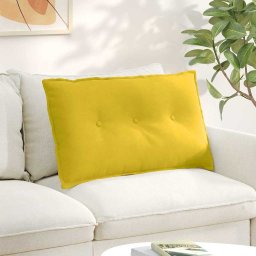 Perna pentru spate Galben 80 x 50 cm Tesatura din corduroy GartenMobel Dekor
