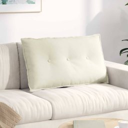 Perna pentru spate Crem 80 x 50 cm Tesatura din corduroy GartenMobel Dekor