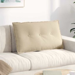 Perna pentru spate Crem 80 x 50 cm Tesatura din microfibra GartenMobel Dekor