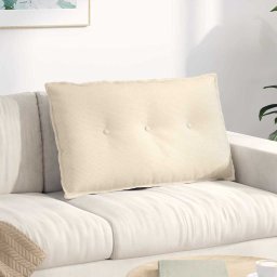 Perna pentru spate Crem 80 x 50 cm Tesatura din corduroy GartenMobel Dekor