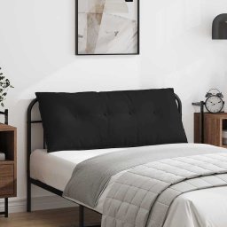 Perna pentru spate Negru 120 x 50 cm Tesatura din microfibra GartenMobel Dekor
