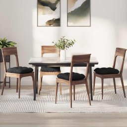 Perne de Sezut 4 pcs Negru 40 x 40 x 12 cm tesatura GartenMobel Dekor