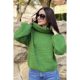 PULOVER PE GAT ROX VERDE TALIE UNICA Verde