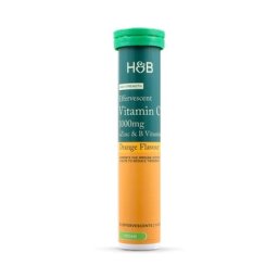 HB Vitamina C, Complex de Vitamine B și Zinc 20 tablete efervescente, Holland and Barrett