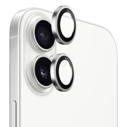 Folie sticla camera Blueo iPhone 17 - Original Metal Frame Lens Glass Silver