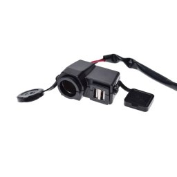 Priza + suport moto, 12v, 2 porturi usb