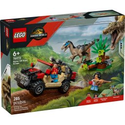 LEGO® Jurassic World 76972 - Evadare off-road din calea unui Velociraptor