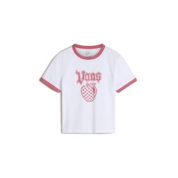VANS Tricou 'Apple Boom Ringer' roșu cireș / alb