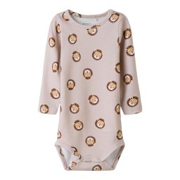 NAME IT Salopetă/Body bej / maro cămilă / maro închis / alb