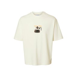 SELECTED Tricou 'SLHNorman' crem / galben / negru
