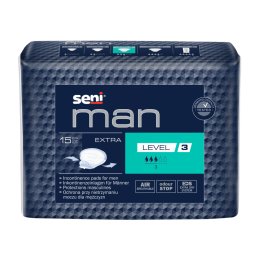 Seni Man Level 3 Extra – Absorbante urologice pentru barbati, 15 bucati