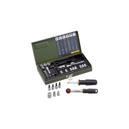Trusa de biti si chei tubulare pentru ingineri 1/4", 36 buc