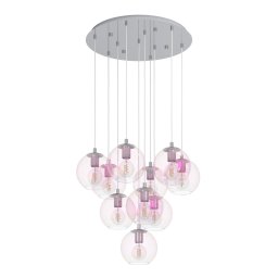 Lustră Ariscani 901922, 10xE27, sticlă iridescentă și metal crom, D64,5 cm