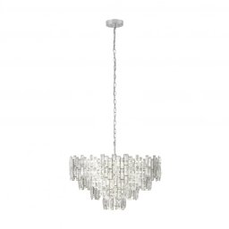 Candelabru Calmeilles 39627, 10xE14, D78cm, H159cm, crom, sticlă transparentă