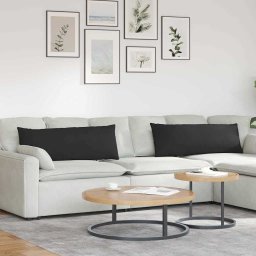 Perne pentru canapea 2 pcs Negru 120 x 40 cm tesatura GartenMobel Dekor