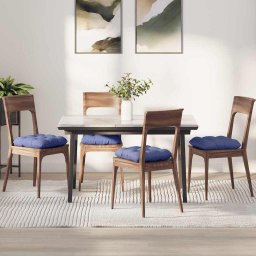 Perne de Sezut 4 pcs Albastru Jeans 45 x 45 x 12 cm tesatura GartenMobel Dekor