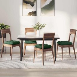 Perne de Sezut 4 pcs Verde închis 45 x 45 cm GartenMobel Dekor