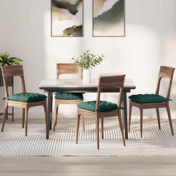 Perne de Sezut 2 pcs Verde închis 40 x 40 x 6 cm tesatura GartenMobel Dekor