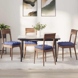 Perne de Sezut 2 pcs Albastru Jeans 40 x 40 x 6 cm tesatura GartenMobel Dekor
