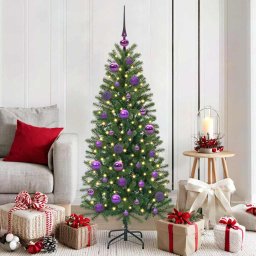 Set de Globuri de Craciun cu 150 LED 61 pcs Violet Plastic GartenMobel Dekor