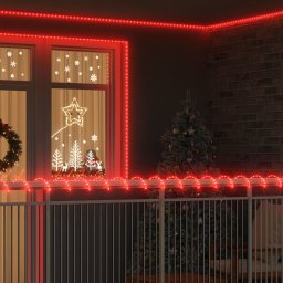 Lumina cu sfoara cu 2400 LED Rosu 100 m PVC GartenMobel Dekor