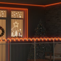 Lumina cu sfoara cu 2400 LED Alb cald 100 m PVC GartenMobel Dekor