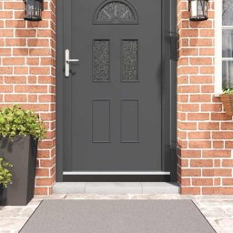 Perdele de usa cu perii cu montare prin însurubare 2 pcs Alb GartenMobel Dekor