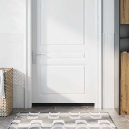 Perdele de usa cu perii cu montare prin însurubare 2 pcs Alb GartenMobel Dekor